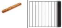 Grille standard inox tefloné 10 divisions ; 250 - 600gr ; 50x415mm